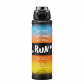 قمقمه ورزشی نی دار ۱ لیتری مدل RUN ، قفل ضامن دار + بند دوشی قابل تنظیم
